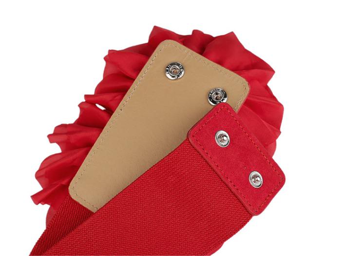 curea elastica cu flori de satin latime 6cm [2]