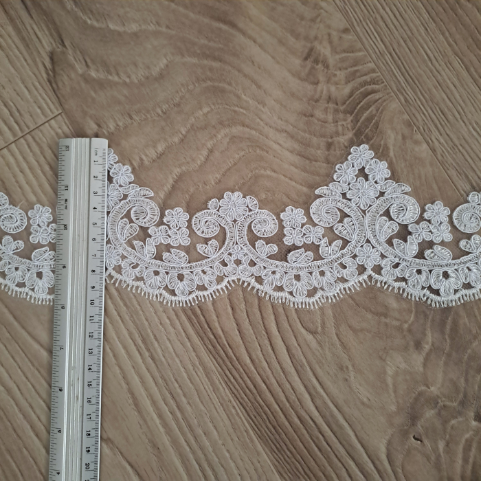 dantela alba rochie mireasa 11cm [2]