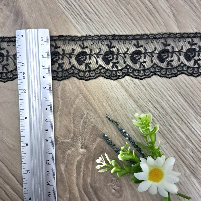dantela broderie flori pe tull [2]