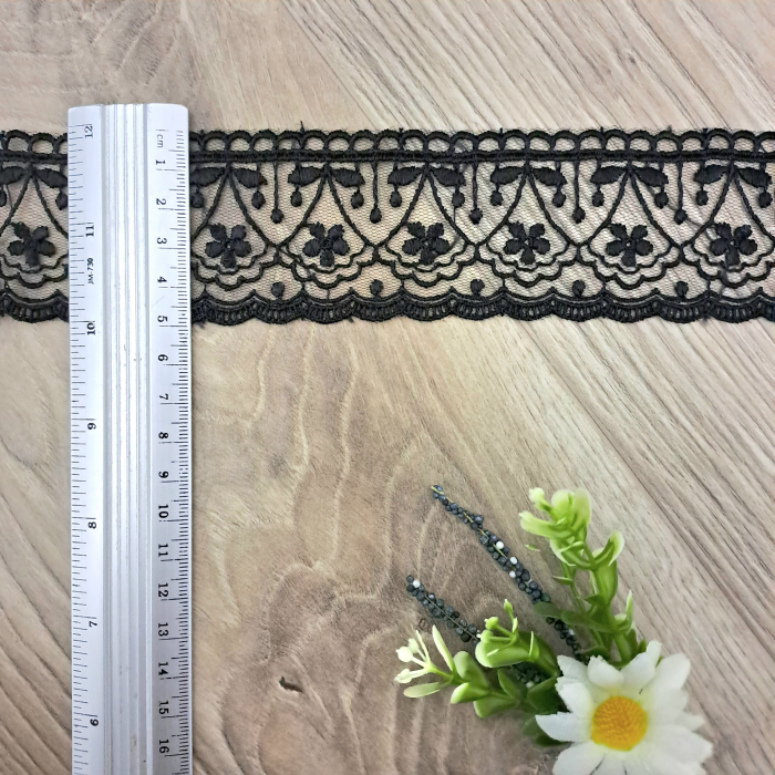 dantela broderie pe tull negru [2]