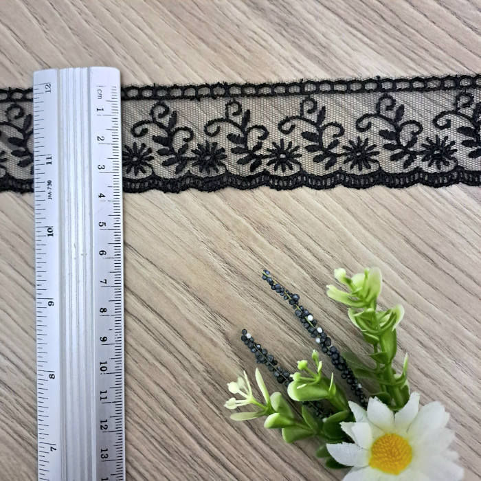 dantela broderie ramurele flori 4cm [2]