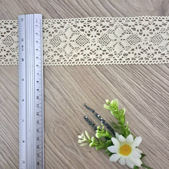 dantela mijloc bumbac bej 6cm [2]