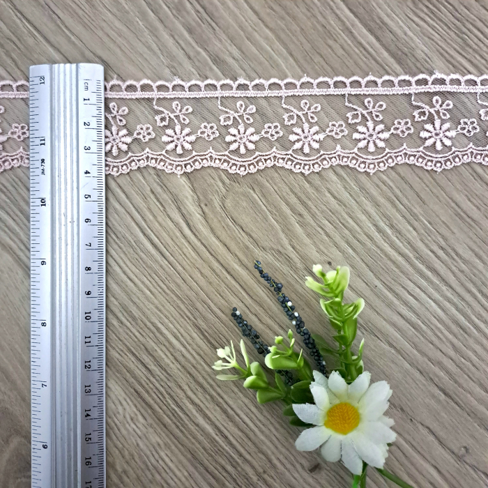 dantela tull roz broderie flori 4cm [2]