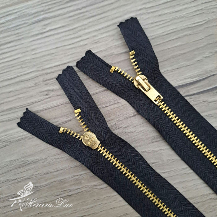 fermoar metalic negru/au 18cm [2]