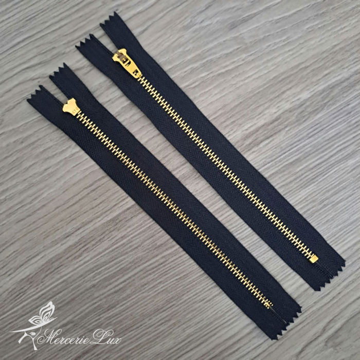 fermoar negru/au metal 18cm [1]
