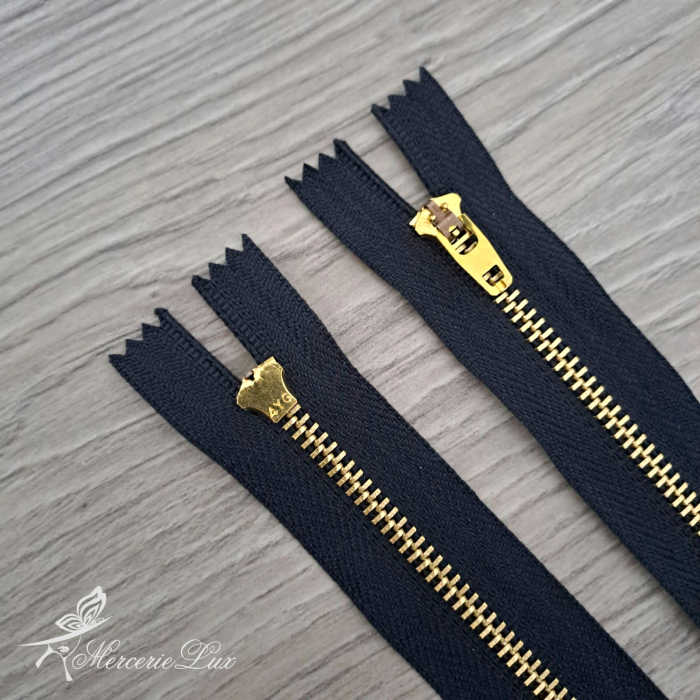 fermoar negru/au metal 18cm [2]