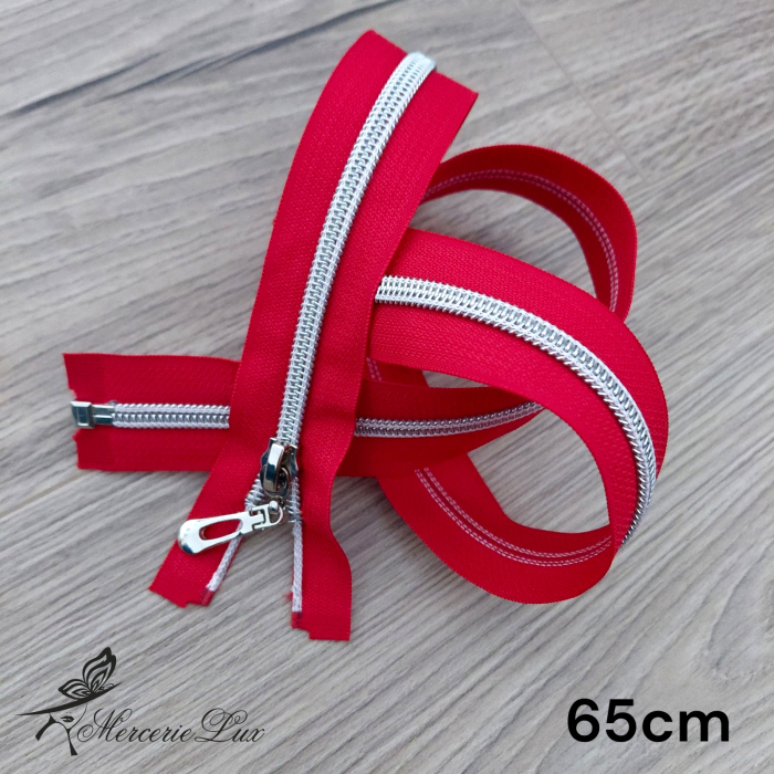 fermoar spiralat argintiu 7mm 65cm [1]