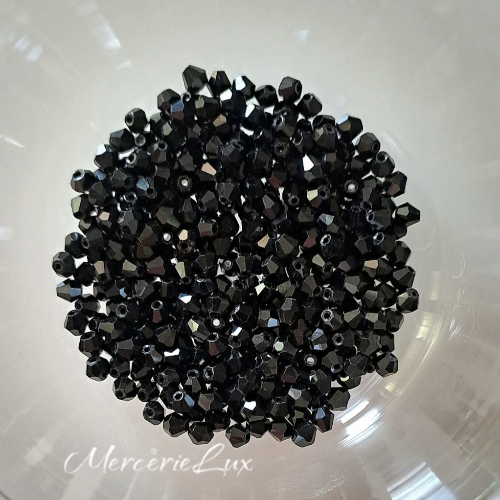 margele bicon sticla negru [1]