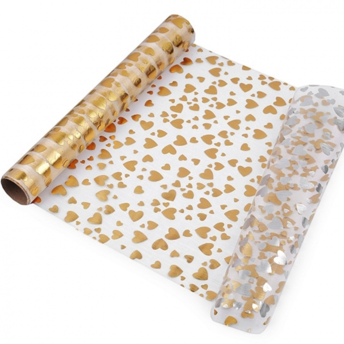 organza imprimeu inimioare 36cm [2]