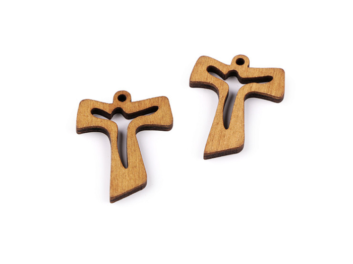 pandantiv cruce din lemn 30x38mm [3]