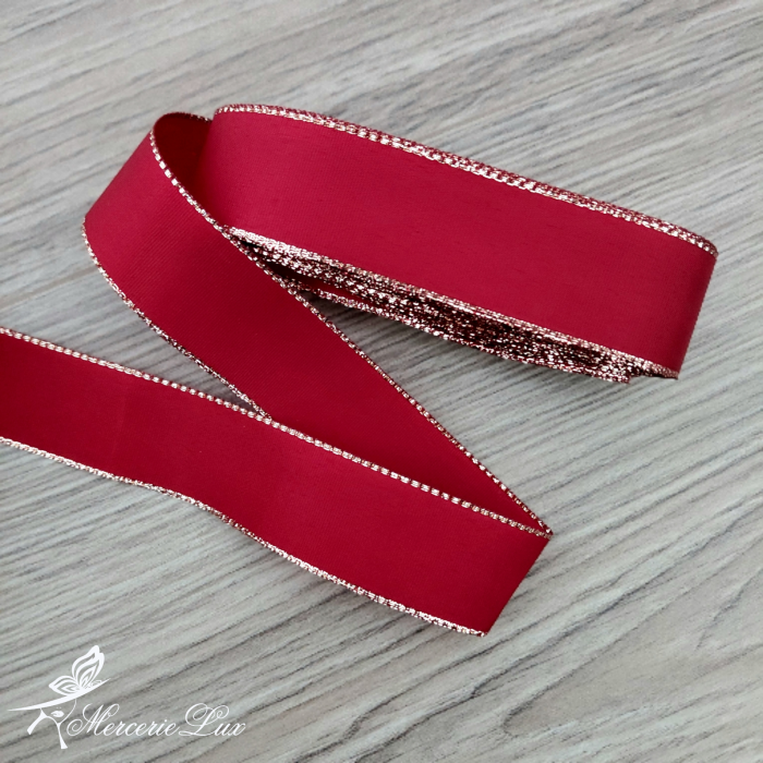 panglica din tafta cu lurex 25mm rola 10m [2]