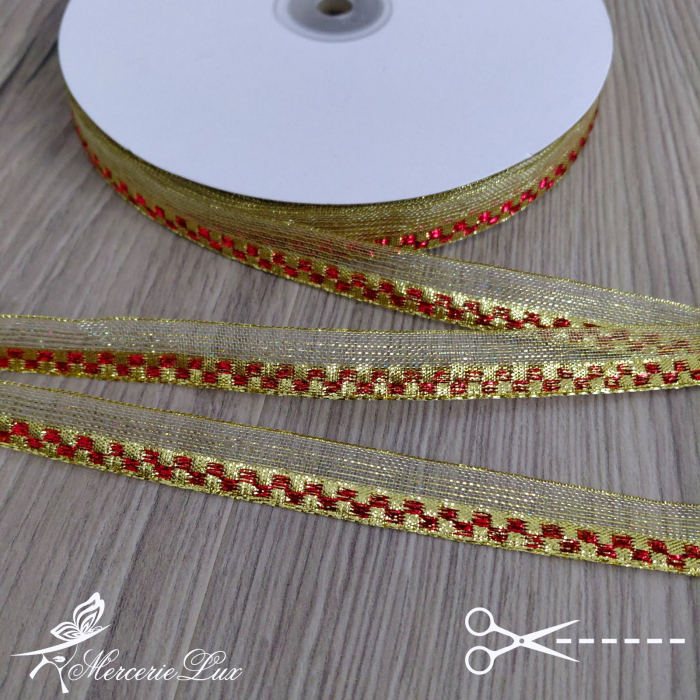 panglica lurex auriu si rosu rola 45m [1]