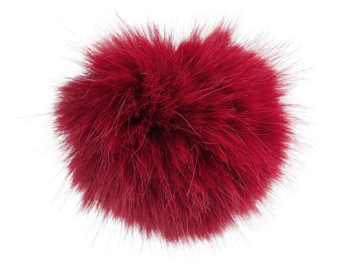pompon din blana cu bucla 11cm [2]