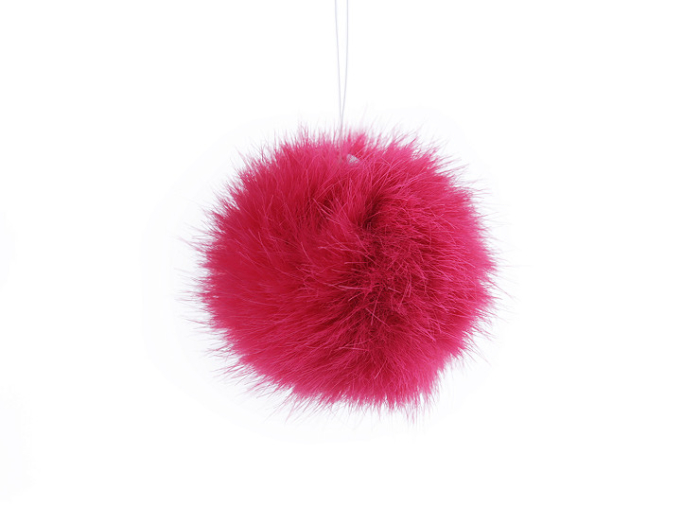 pompon din blana cu bucla 3.5cm [2]