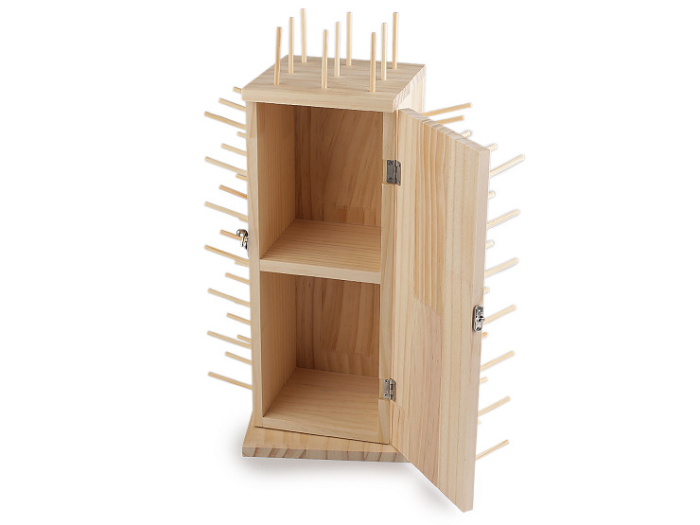 STAND ROTATIV DIN LEMN CU SPATIU DEPOZITARE PENTRU ATE [4]