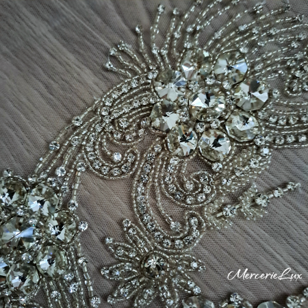 Aplicatii Dantela cu Margele Strasuri Paiete - aplicatii margele si strasuri hand-made