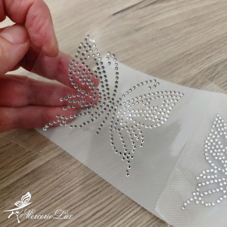 ARTICOLE MERCERIE - aplicatie termoadeziva cu strasuri fluture