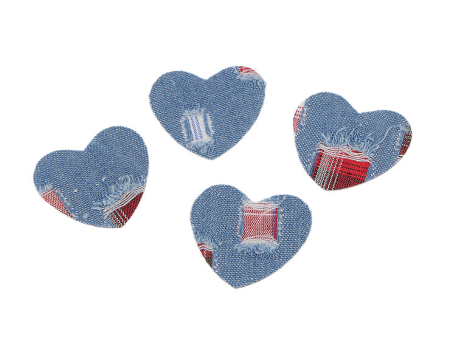 ARTICOLE MERCERIE - APLICATIE TERMOADEZIVA INIMA DENIM