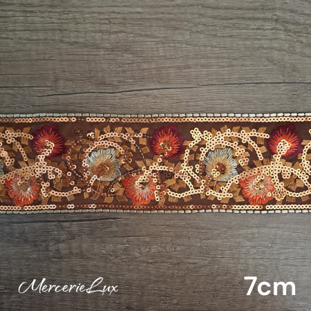 GALOANE PASMANTERIE - banda decorativa broderie/paiete