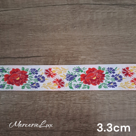 Banda Motive Traditionale - banda decorativa flori-trandafiri