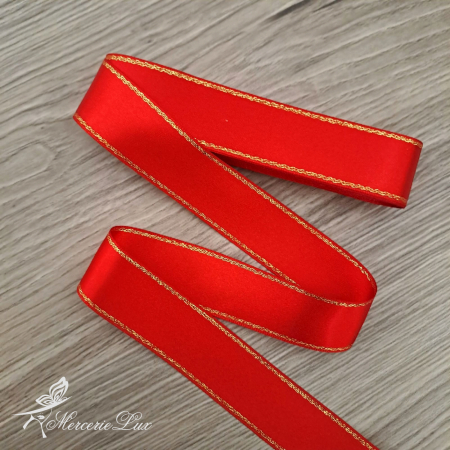 Panglica Lurex - banda satin cu lurex au/ag