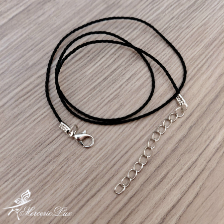 Componente Confectionat Bijuterii - baza colier snur bumbac rasucit 45cm