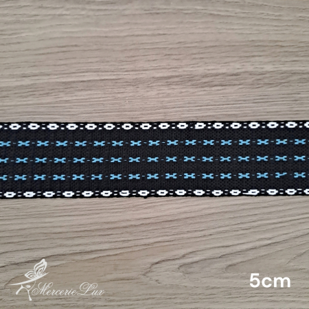 Banda Motive Traditionale - brau traditional negru 5cm