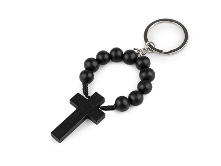 PRIMAVARA-MARTISOR SI SARBATOARE PASTE - breloc cu cruciulita din lemn