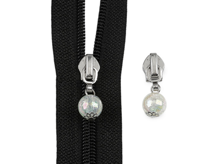 Cursori Accesorii Capete - cursor pentru fermoare spiralate nr5 cu margele