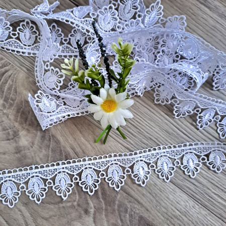 Dantela Poliester - dantela cu colti model floral