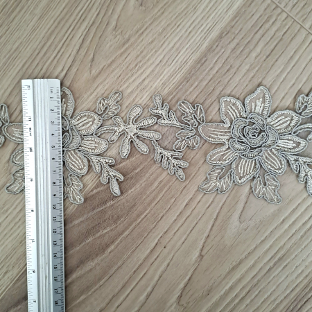 dantela rochii ocazie flori gri [1]