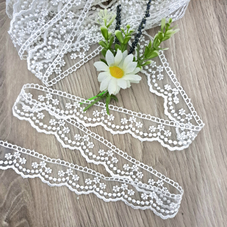 Dantela Broderie - dantela tull broderie flori