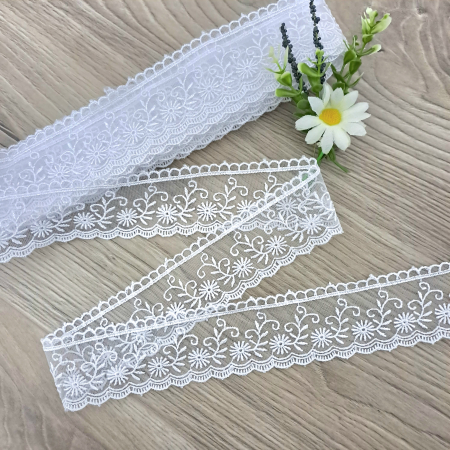 DANTELA - dantela tull flori brodate