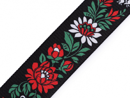 Elastic Decorativ - elastic motiv floral 4cm
