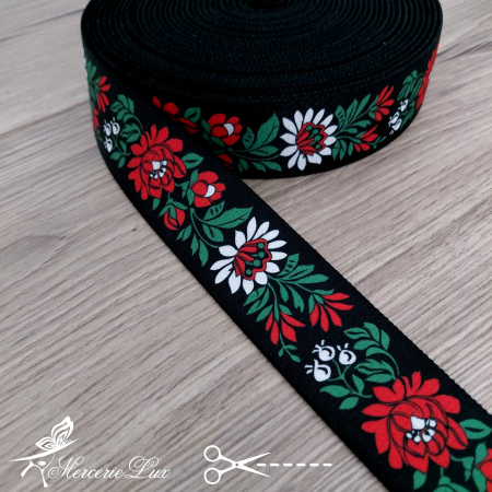 ELASTIC - elastic motiv floral 4cm