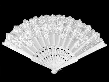 VESTIMENTARE MODA SI ACCESORII - evantai textil cu sclipici pentru mireasa