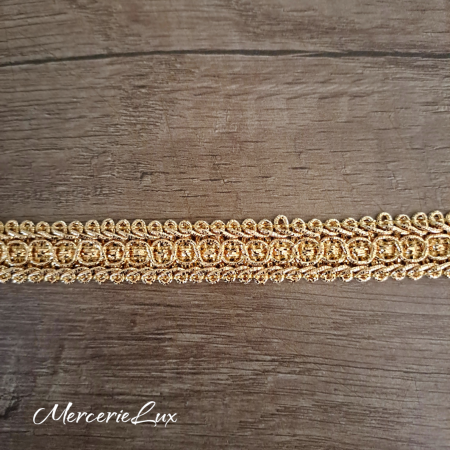 Galon Lurex - galon banda impletita fir auriu 15mm
