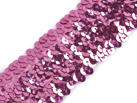 Elastic Decorativ - galon elastic cu paiete latime 45mm