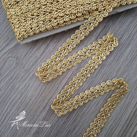 Galon Lurex - galon impletit lejer fir lurex 15mm