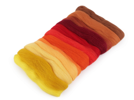 MATERIALE ACCESORII PENTRU HOBBY - lana merinos pieptanata 12 culori