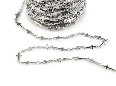 Componente Confectionat Bijuterii - lant cruciulite din otel inoxidabil