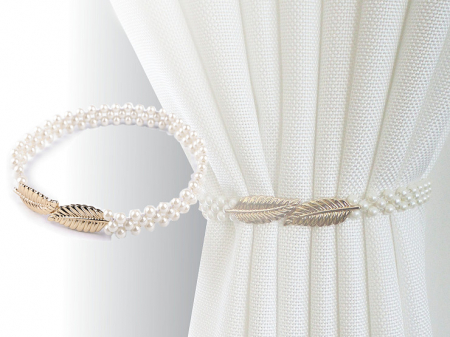Magneti Decorativi - cordon elastic din perle pentru perdele