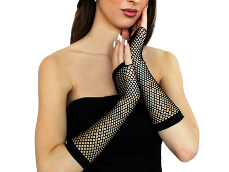 Accesorii Ocazii Speciale Nunta - manusi plasa de ocazie lungi