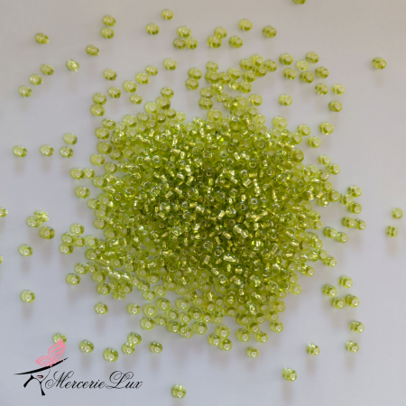 Margele - margele 2mm verde crud