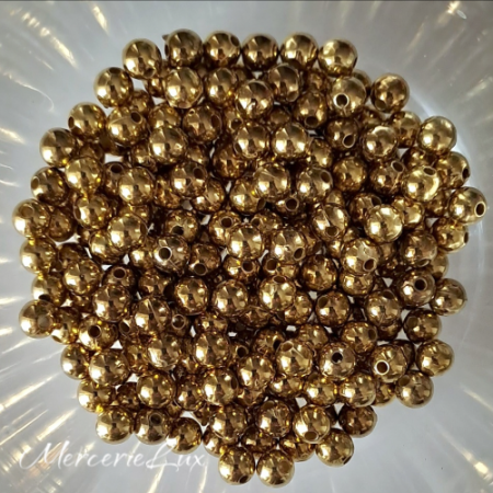 Margele - margele plastic aurii 6mm
