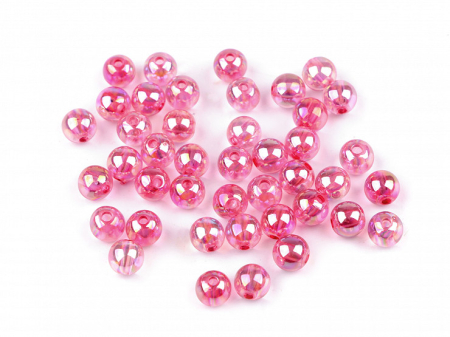 Margele Strasuri Paiete - margele din plastic curcubeu 8mm
