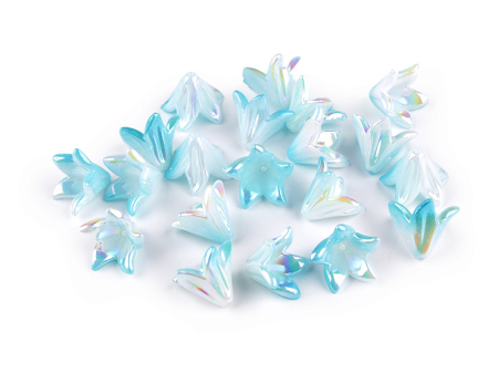 Margele - margele din plastic efect ab floare clopotel