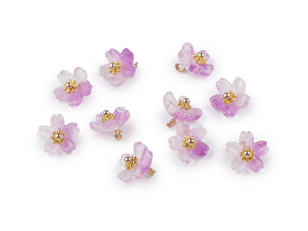 Margele Strasuri Paiete - margele din plastic pandantive florale 10mm