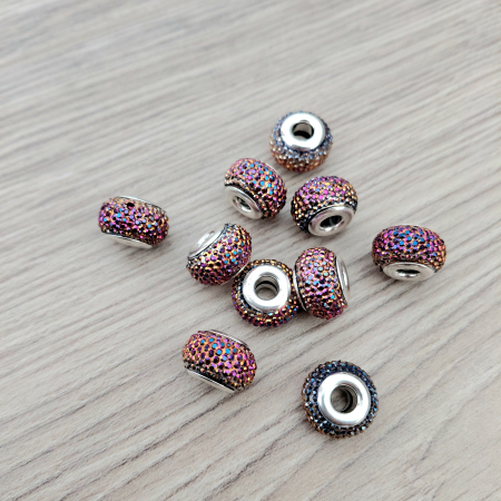 ACCESORII CONFECTIONAT BIJUTERII - MARGELE METAL STRALUCITOARE GAURA MARE