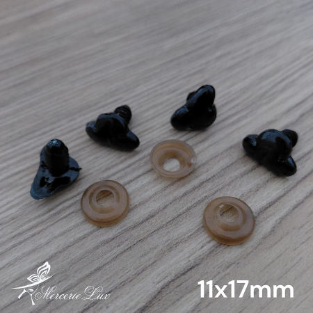 ACCESORII CONFECTIONAT JUCARII - nas jucarii cu dispozitiv siguranta 11x17mm